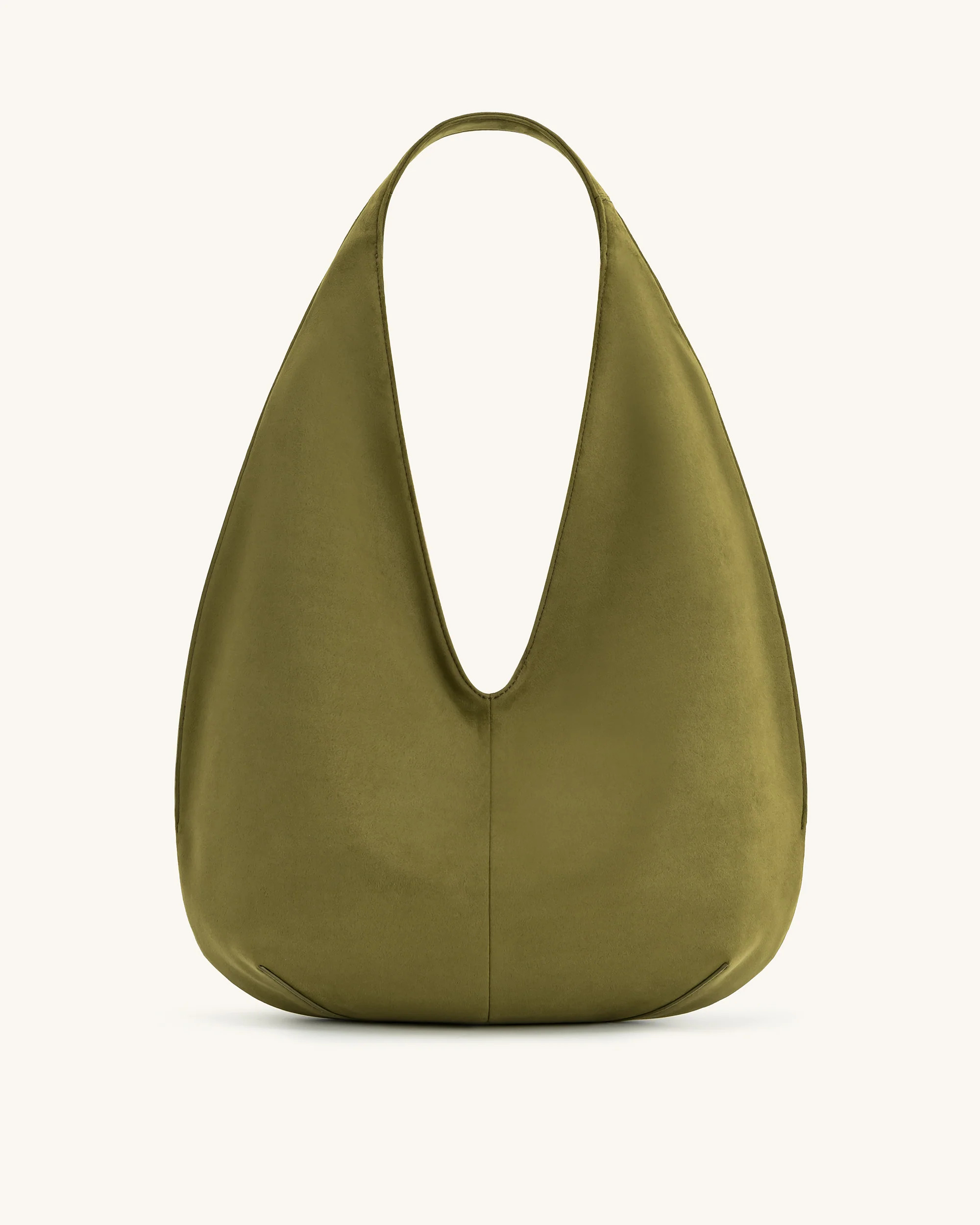 Dara Faux Suede Hobo Bag - Dark Olive | JW PEI US
