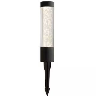 Andalusia Low Voltage Black 40 Lumens Color Changing Integrated LED Bollard Light with Remote | The Home Depot