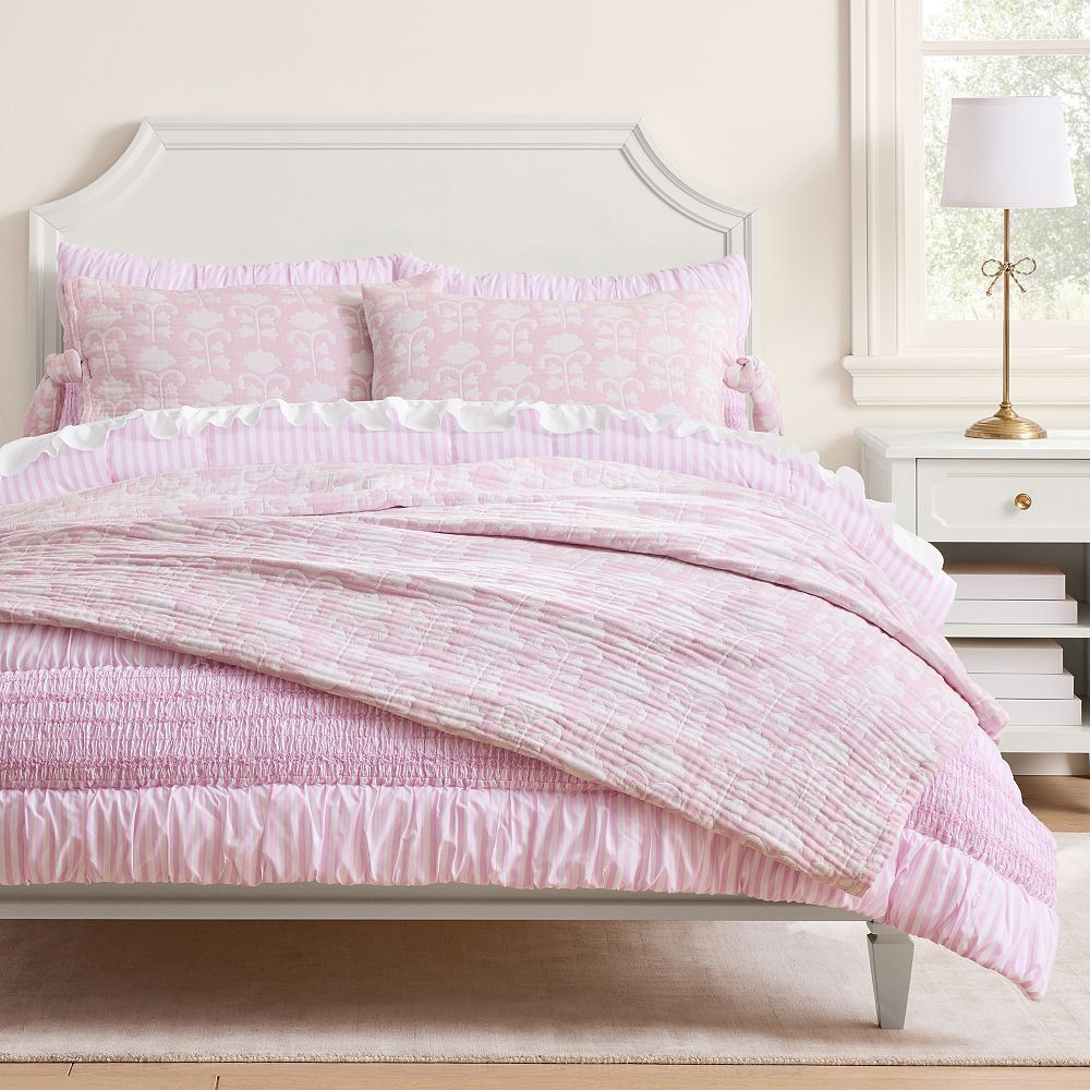 Florette Reversible Coverlet | Pottery Barn Teen