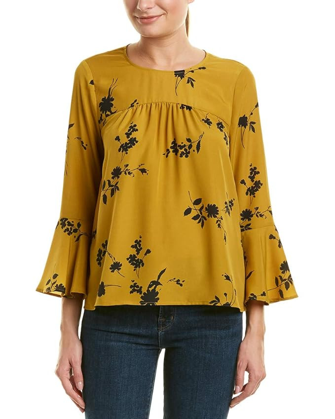 Joie Womens Awilda Blouse, L, Yellow | Amazon (US)