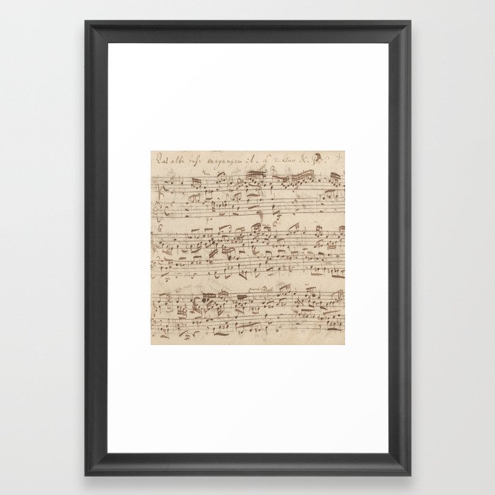 Vintage Classic Music Sheet Framed Art Print | Society6