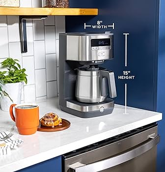 GE Drip Coffee Maker With Timer | 10-Cup Thermal Carafe Pot Keeps Coffee Warm for 2 Hours | Adjus... | Amazon (US)