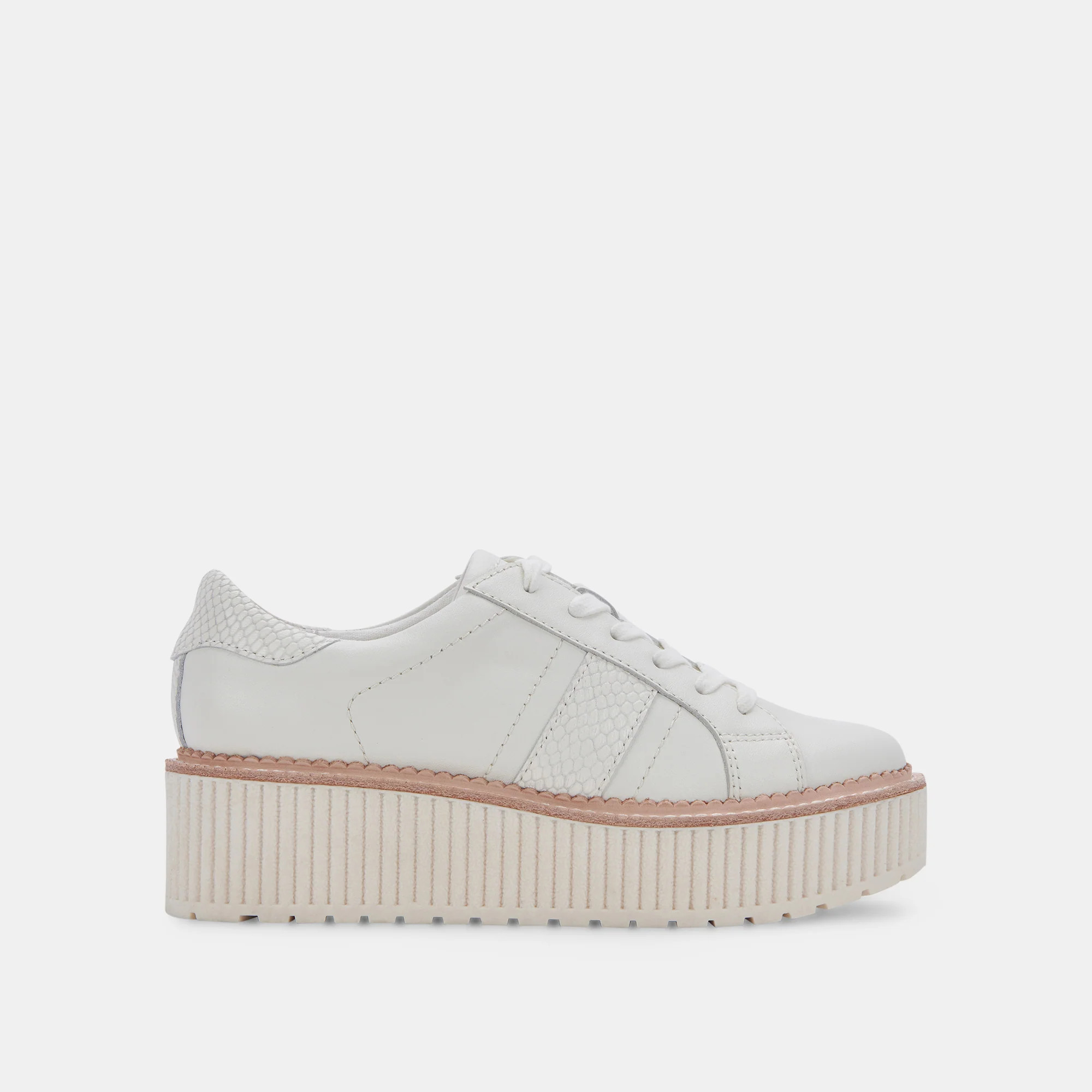 Tiger Sneakers White Leather | DolceVita.com