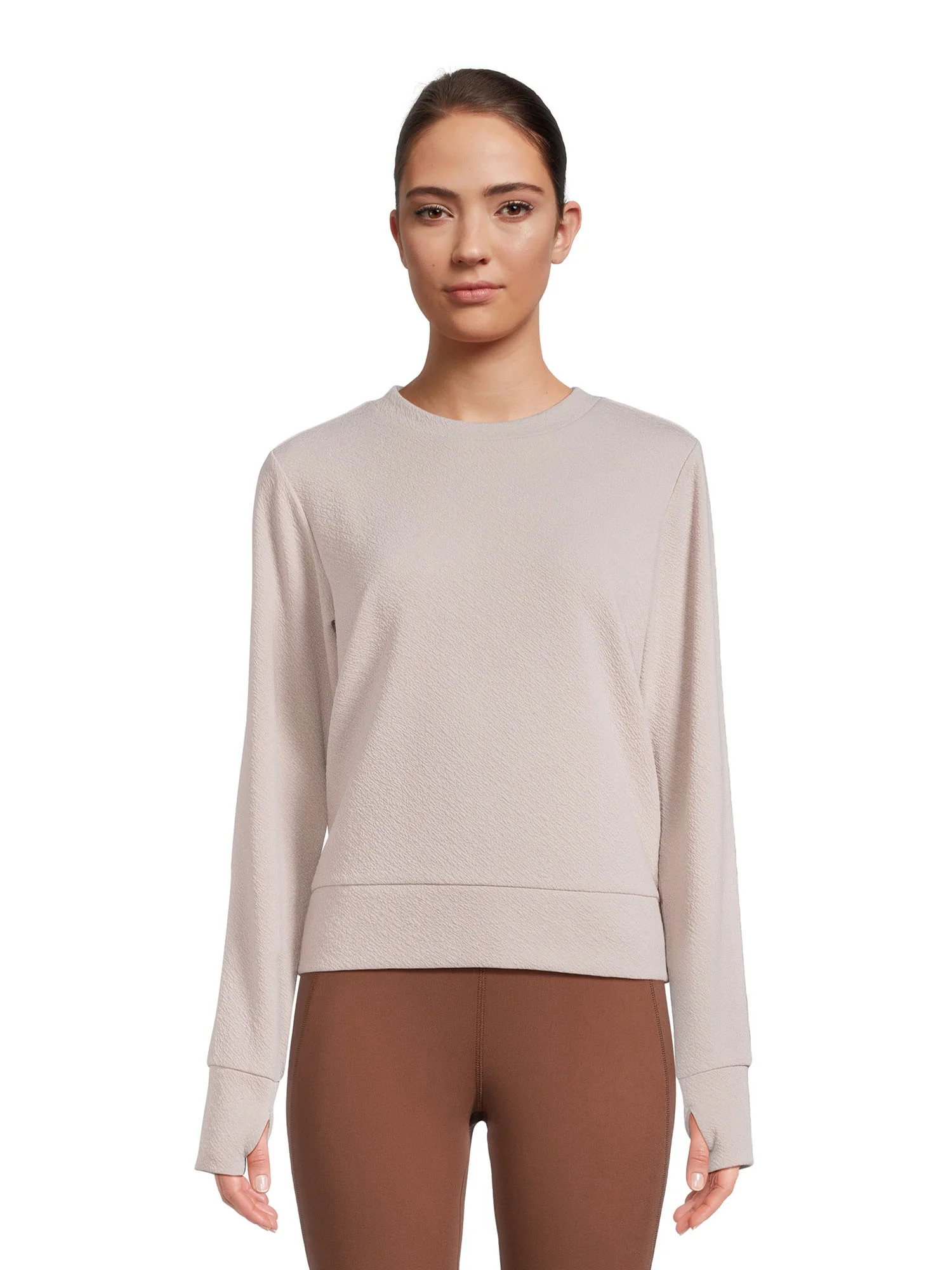 Avia Women's Textured Tee (T-Shirts) with Long Sleeves, Sizes XS-XXXL - Walmart.com | Walmart (US)