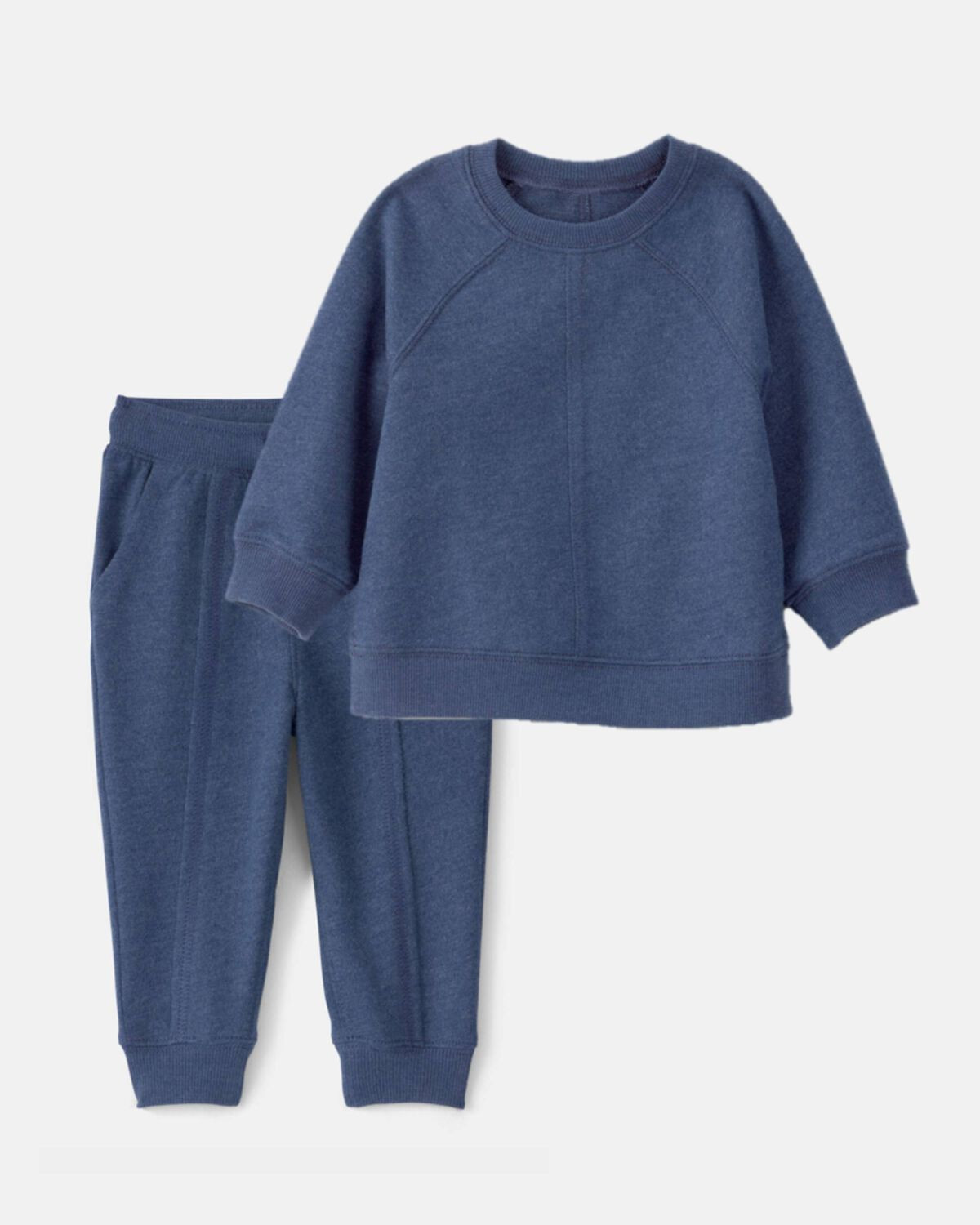 Baby Boy 2-Piece French Terry Pullover & Jogger Set - Navy Blue | Carter's Inc
