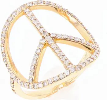 Circular Peace Sign Ring | Nordstrom