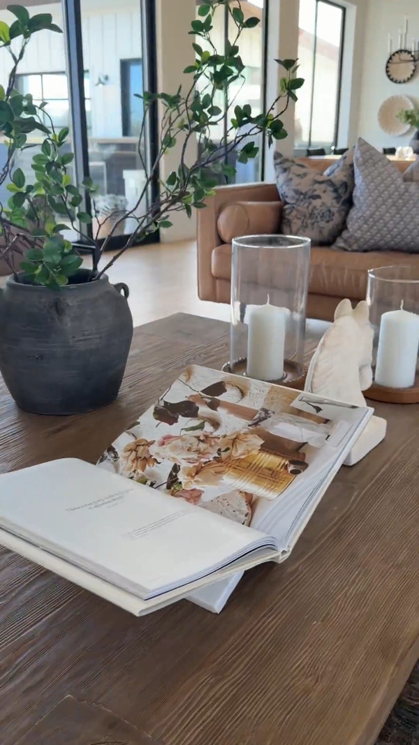 Coffee table decor is where I like to keep things simple and intentional.