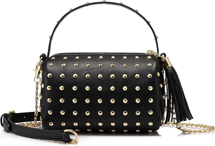 Shoulder Bag Small Side Purse Mini Clutch with Bling Rivets | Amazon (US)
