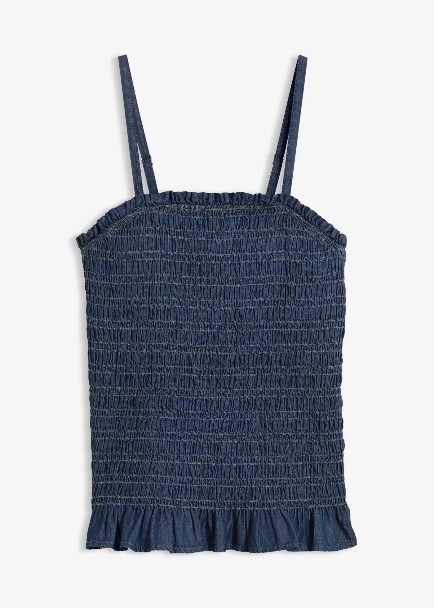 Jeanstop van biologisch katoen met spaghettibandjes blauw denim | Bonprix NL (Influencer)
