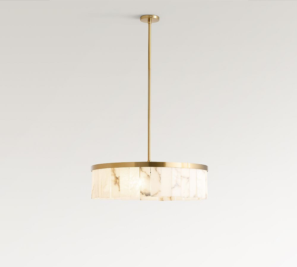 Windham Alabaster Tile Round Chandelier (30"-42") | Pottery Barn (US)