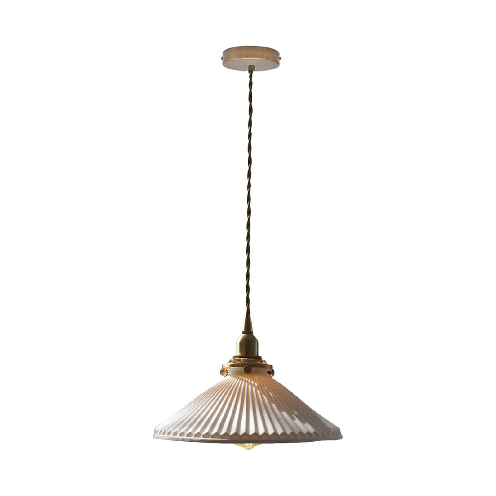 Modern Minimalist Pendant Lights Fixtures, E26 White Ceramic Pendant Lights Chandelier, Living Ro... | Amazon (US)
