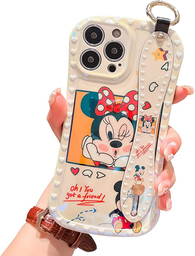 TRODINO Cute Girly Cartoon iPhone 13 Pro Max Case, Minnie Heart Design for for Women & Girls, Las... | Amazon (US)