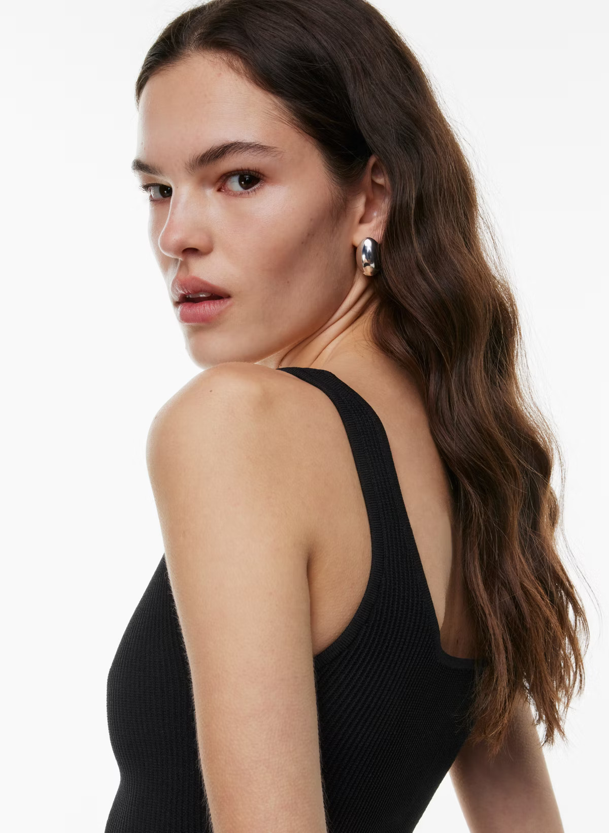 SCULPT KNIT SQUARENECK TANK | Aritzia