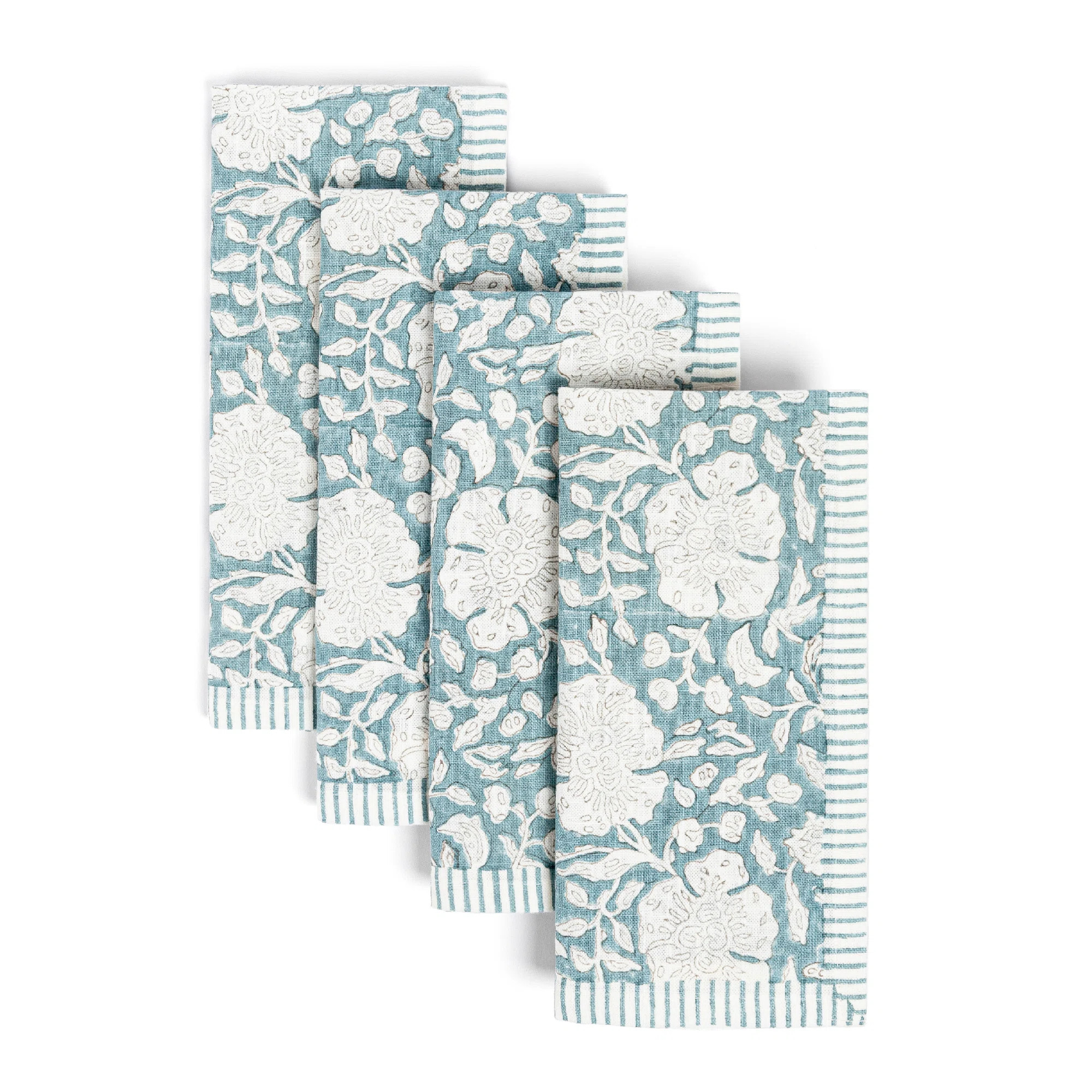 over&back Hand-Blocked Printed Cotton Cloth Napkins | Wayfair North America
