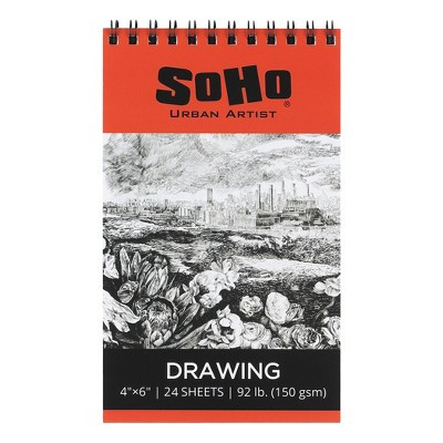 SoHo Urban Artist Softcover Drawing Pad 4x6" - 92 lb. (150gsm) Drawing Paper Pads for Artists, Travel, Illustrations, & More! - Single | Target