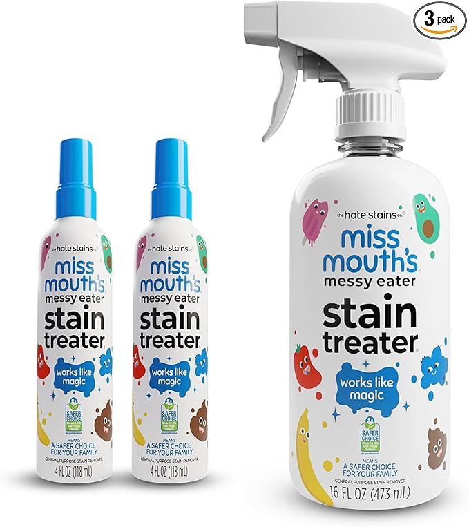 Miss Mouth's Messy Eater Stain Treater - 2 Pack Stain Remover Spray and 16oz Bottle | Amazon (US)