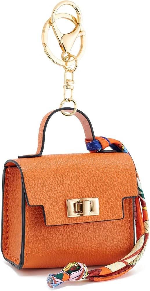 WOZEAH Mini Backpack Keychain for Women,Small Change Pouch Coin Purse Twist-lock with Key Headset... | Amazon (US)