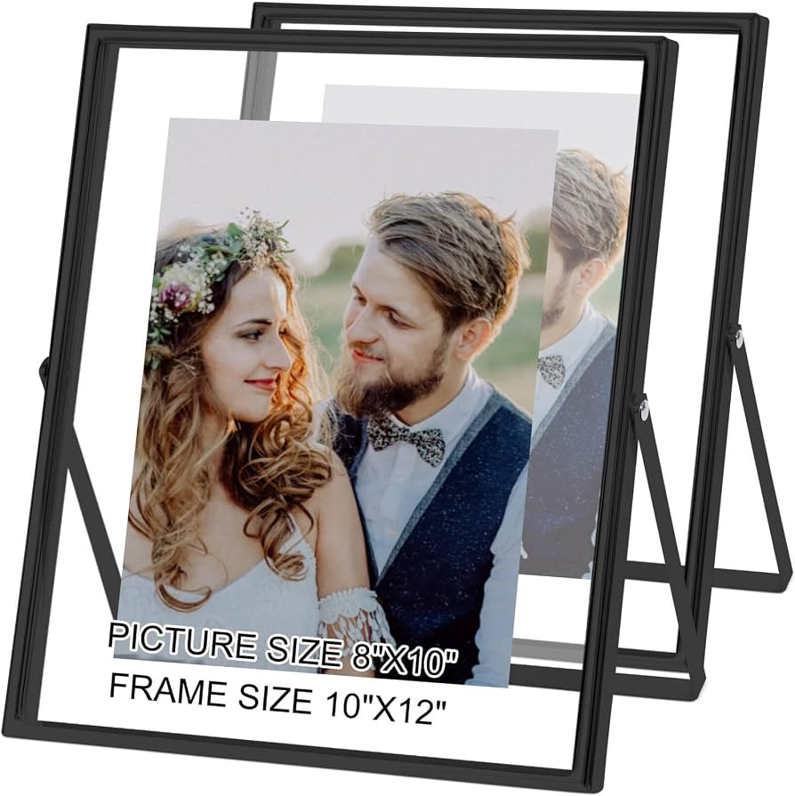 IZIDDO Black Floating Picture Frame set of 2,10 x 12 Frame For Picture 8x10 5x7 4x6 7x9 3.5x5 Met... | Amazon (US)