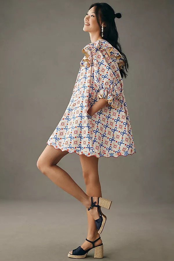 Celia B Short-Sleeve Collared Mini Dress | Anthropologie (US)