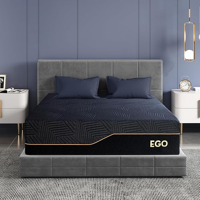 MLILY EGOHOME 14 Inch Queen Memory Foam Mattress for Back Pain, Cooling Copper Gel Bed in a Box, ... | Amazon (US)