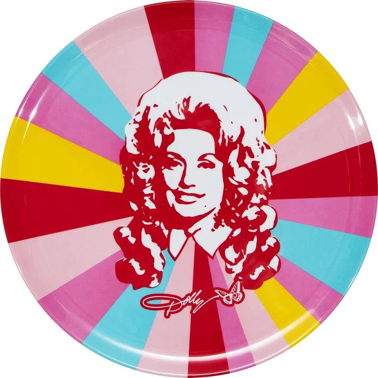 Dolly Parton 14" Round Multi-Color Melamine Serving Tray - Walmart.com | Walmart (US)