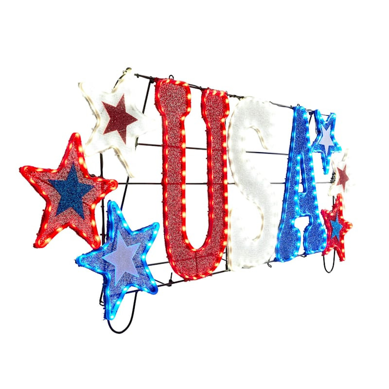 Red White & Blue USA Sign, 5' | At Home