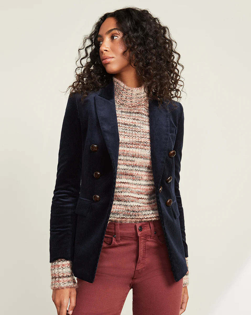 Gaya Corduroy Dickey Jacket with Elbow Patches | Veronica Beard