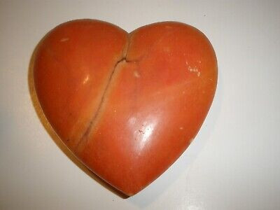 Orange Marble Heart Paperweight 3.5"  | eBay | eBay US