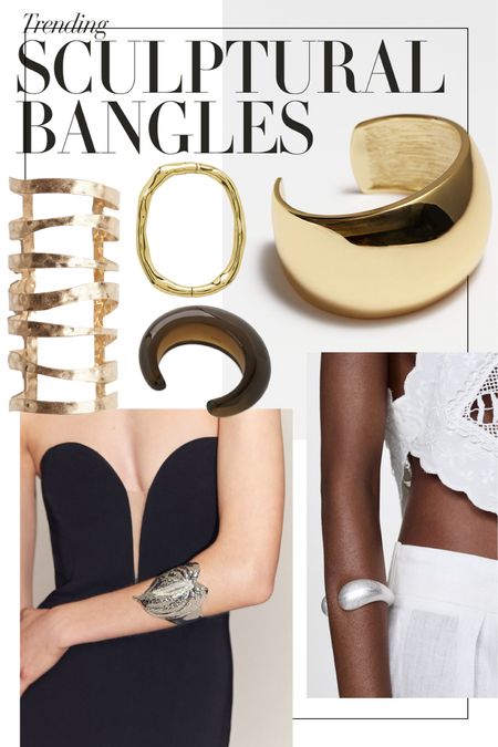 The bangle bracelet has become a core jewellery piece for minimalists ⚜️⚜️
Sculptural bangles | Bold bracelets | Gold bracelet | Silver chunky bracelets | Dome cuff bracelet  

#LTKstyletip #LTKpartywear #LTKsummer
