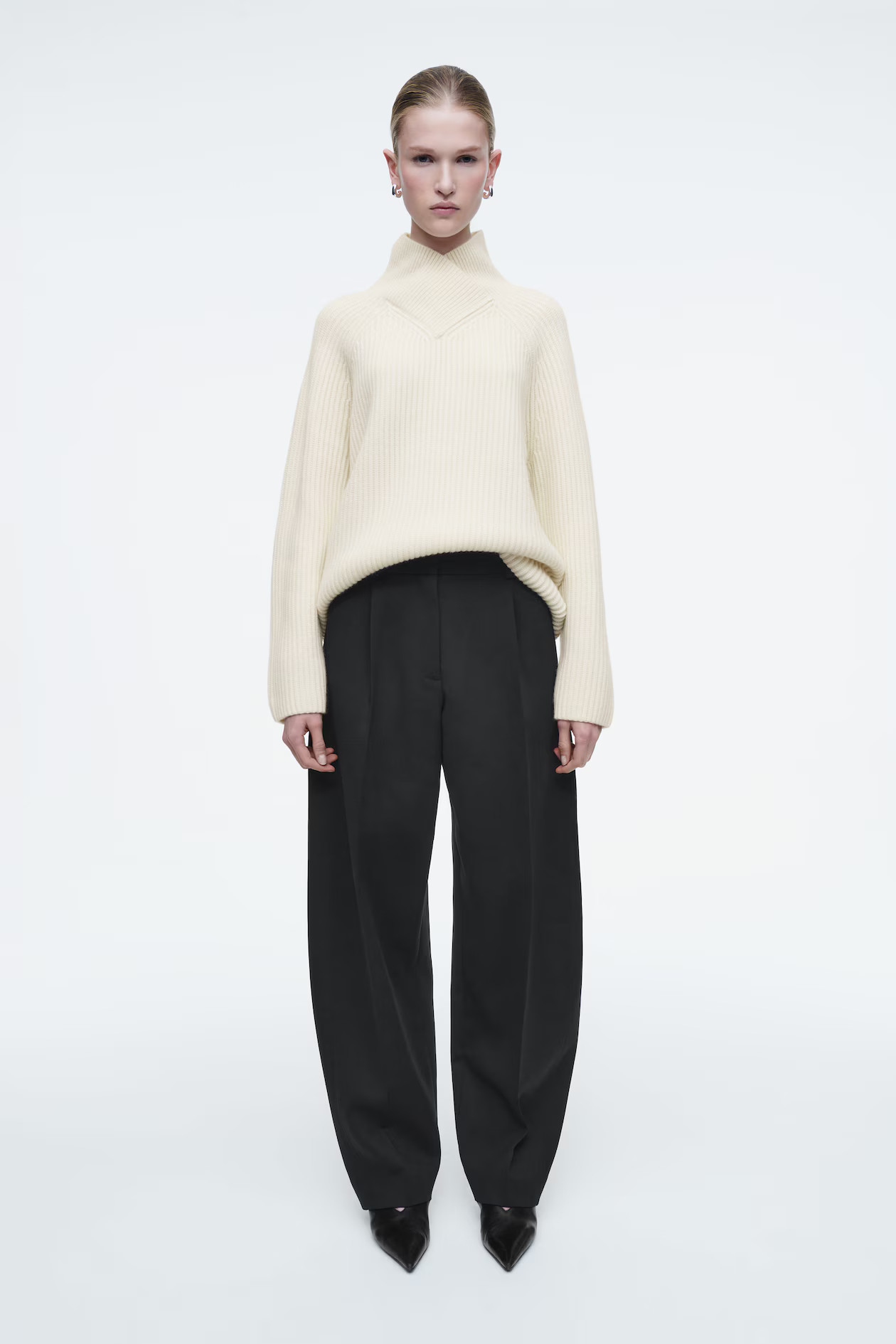 WOOL-BLEND BARREL-LEG PANTS | COS (EU)