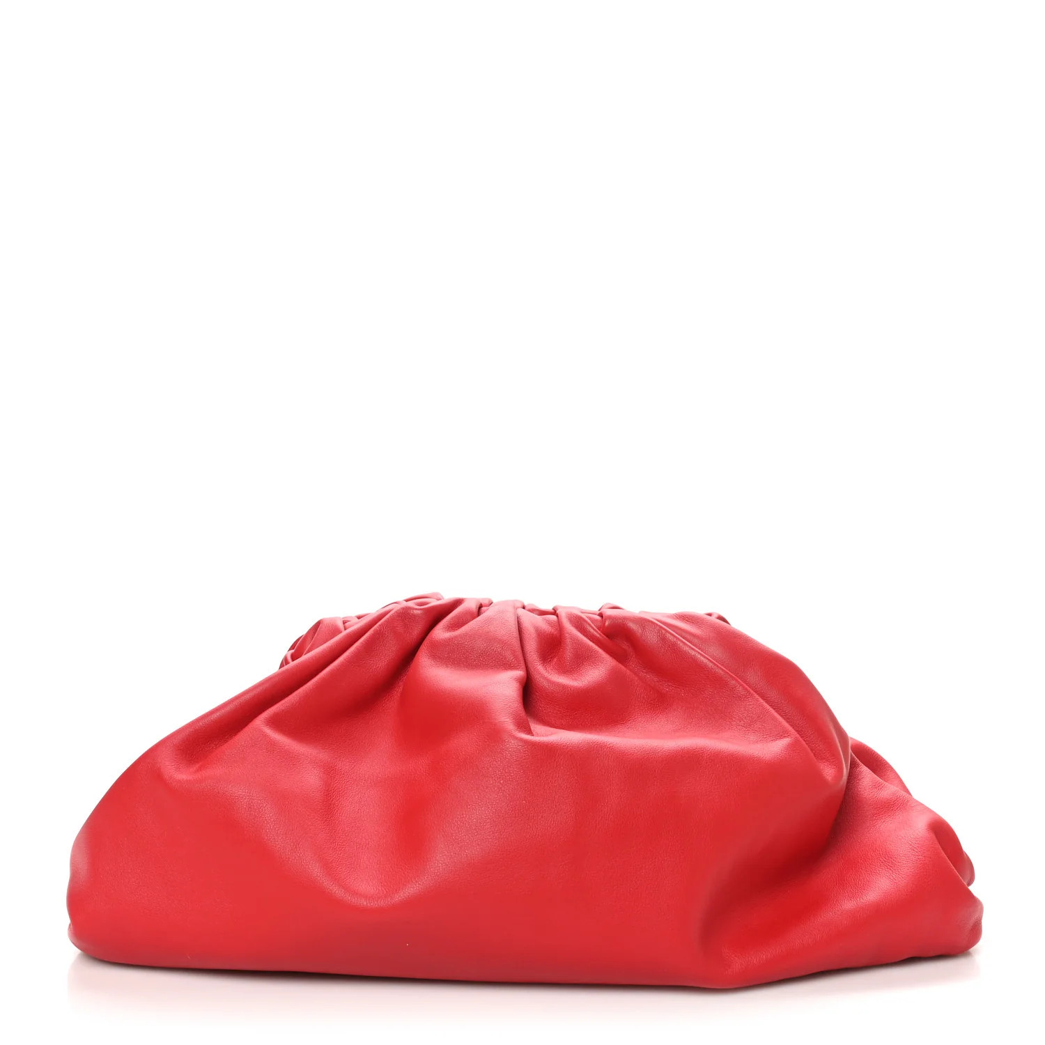 Bottega Veneta Smooth Butter Calf The Pouch Oversized Clutch Bright Red 1732519 | FASHIONPHILE (US)