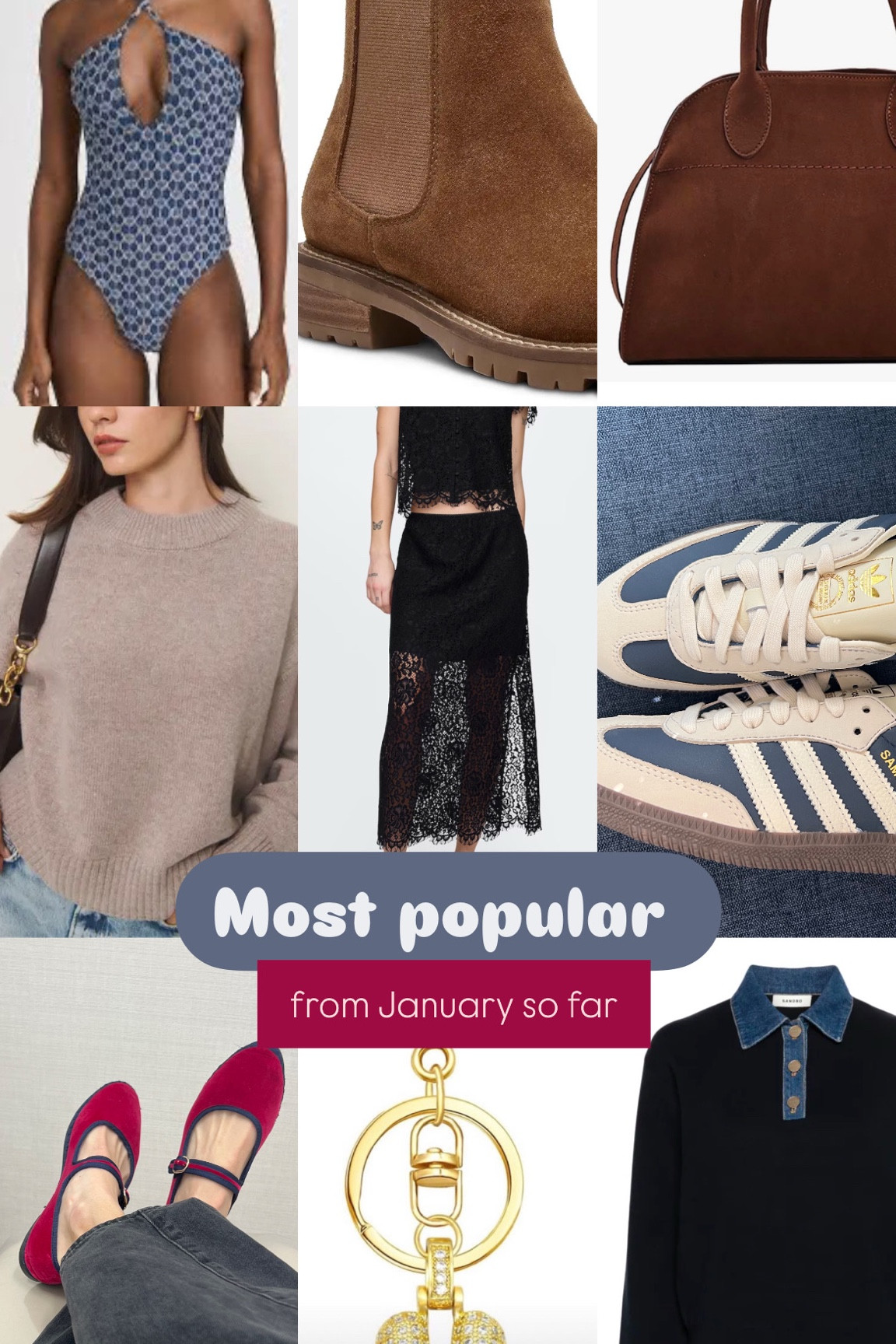 Most popular, best selling links, one piece swim, Chelsea bootie, the row dupe, Margaux dupe, reformation cashmere, lace midi skirt, adidas sambas, Mary Jane flats, puffy letter key chain, quiet luxury 

#LTKOver40 #LTKShoeCrush #LTKWorkwear