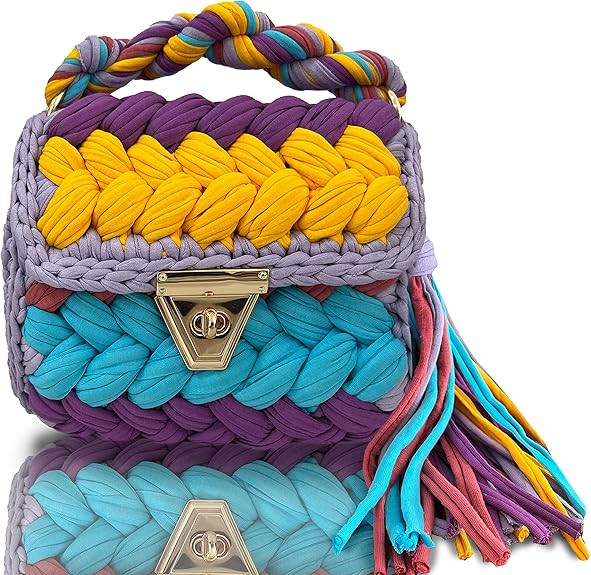 CHQEL Evening Clutch Bag for Women, Handmade Crochet Wedding Party Purse, Small Flap Formal Cross... | Amazon (US)