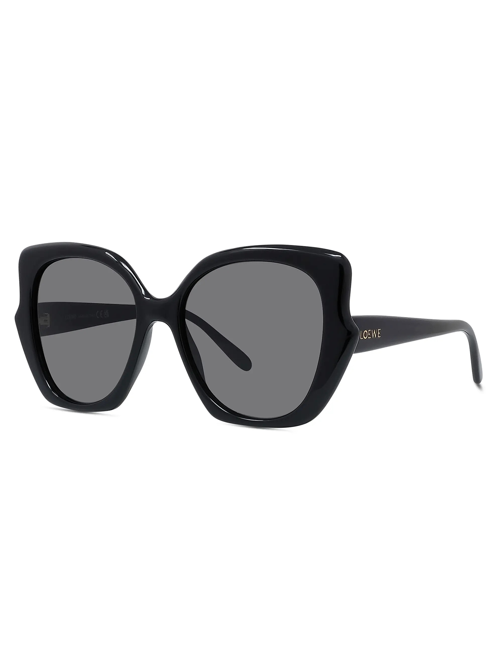 Thin Havana 54MM Geometric Sunglasses | Saks Fifth Avenue