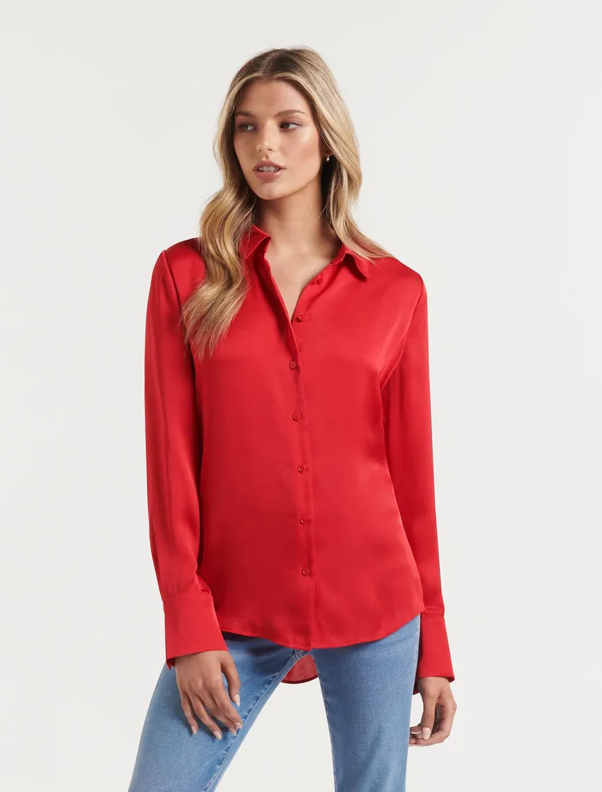 Eva Satin Shirt | Forever New (AU)