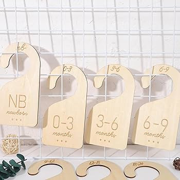 Baby Closet Dividers Wooden - Clothes Size Markers for Babies,Organize Babies Closet Hanger,Baby ... | Amazon (US)