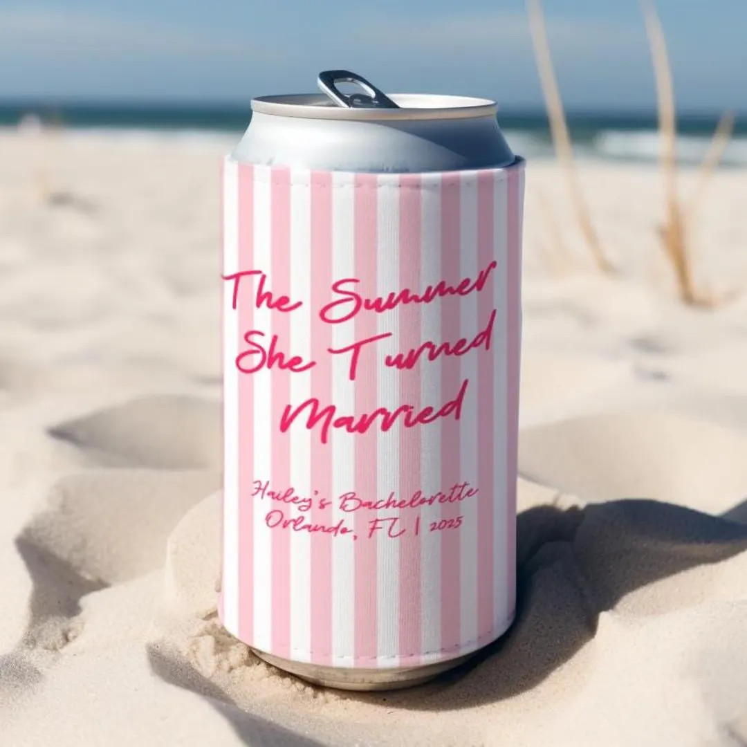 Custom Bachelorette Can Coolers, Bachelorette Favors, the Summer She Turned Married Bachelorette ... | Etsy (US)