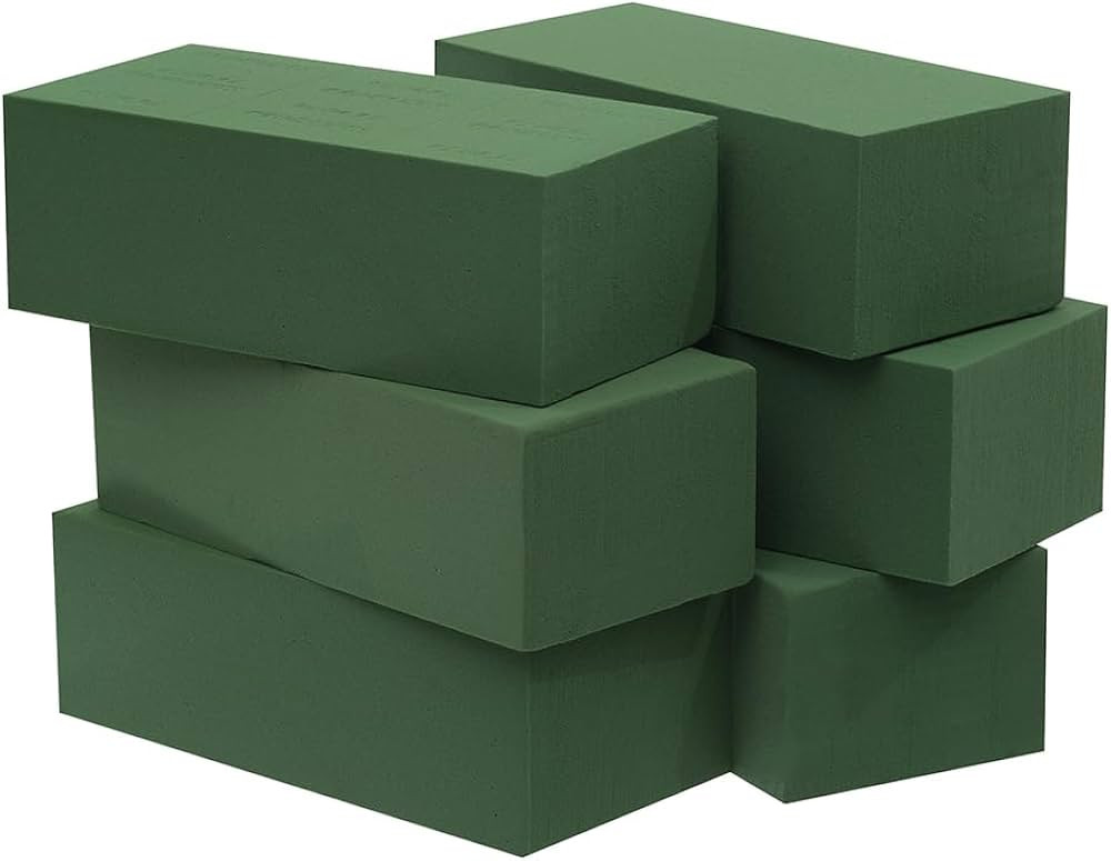 Crafare 6pc Wet Fresh Floral Foam Blocks Green Florist Foam Bricks for Spring Fresh Flower Arrang... | Amazon (US)