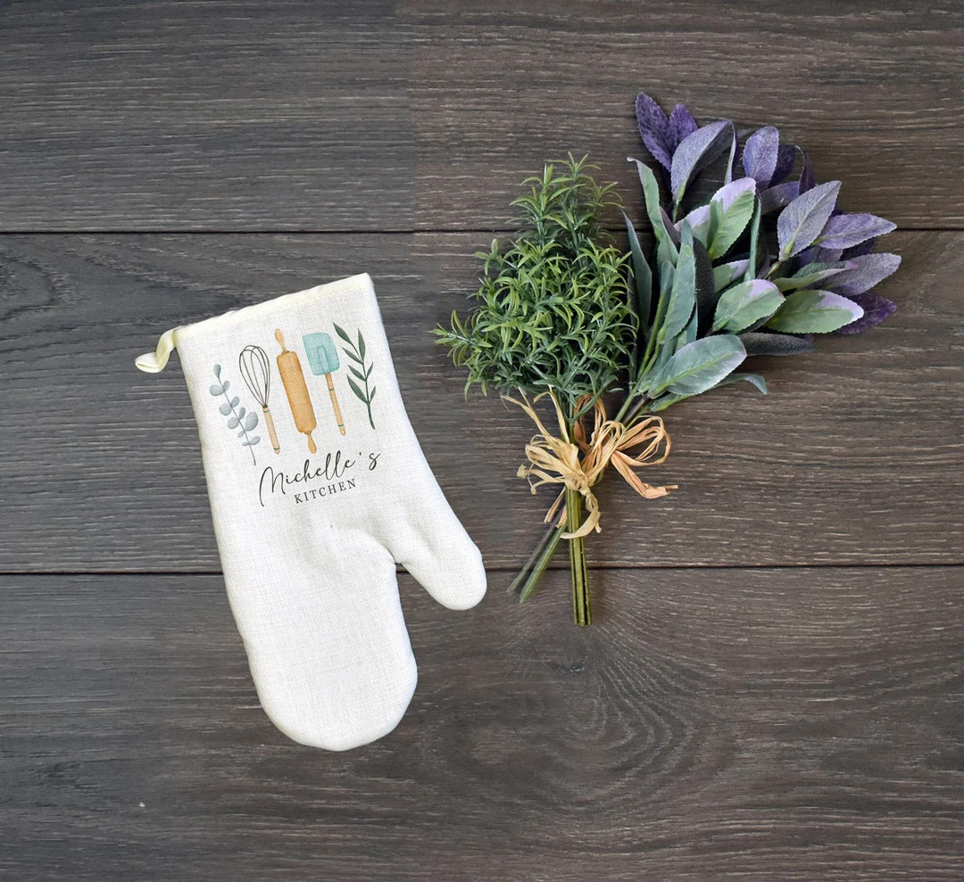 Personalized Oven Mitt Custom Kitchen Gift - Etsy | Etsy (US)