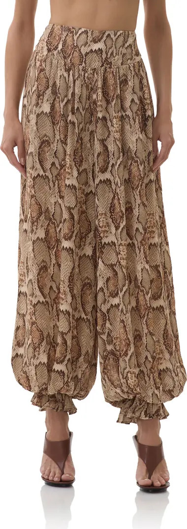 Vesper Snakeskin Print Pants | Nordstrom