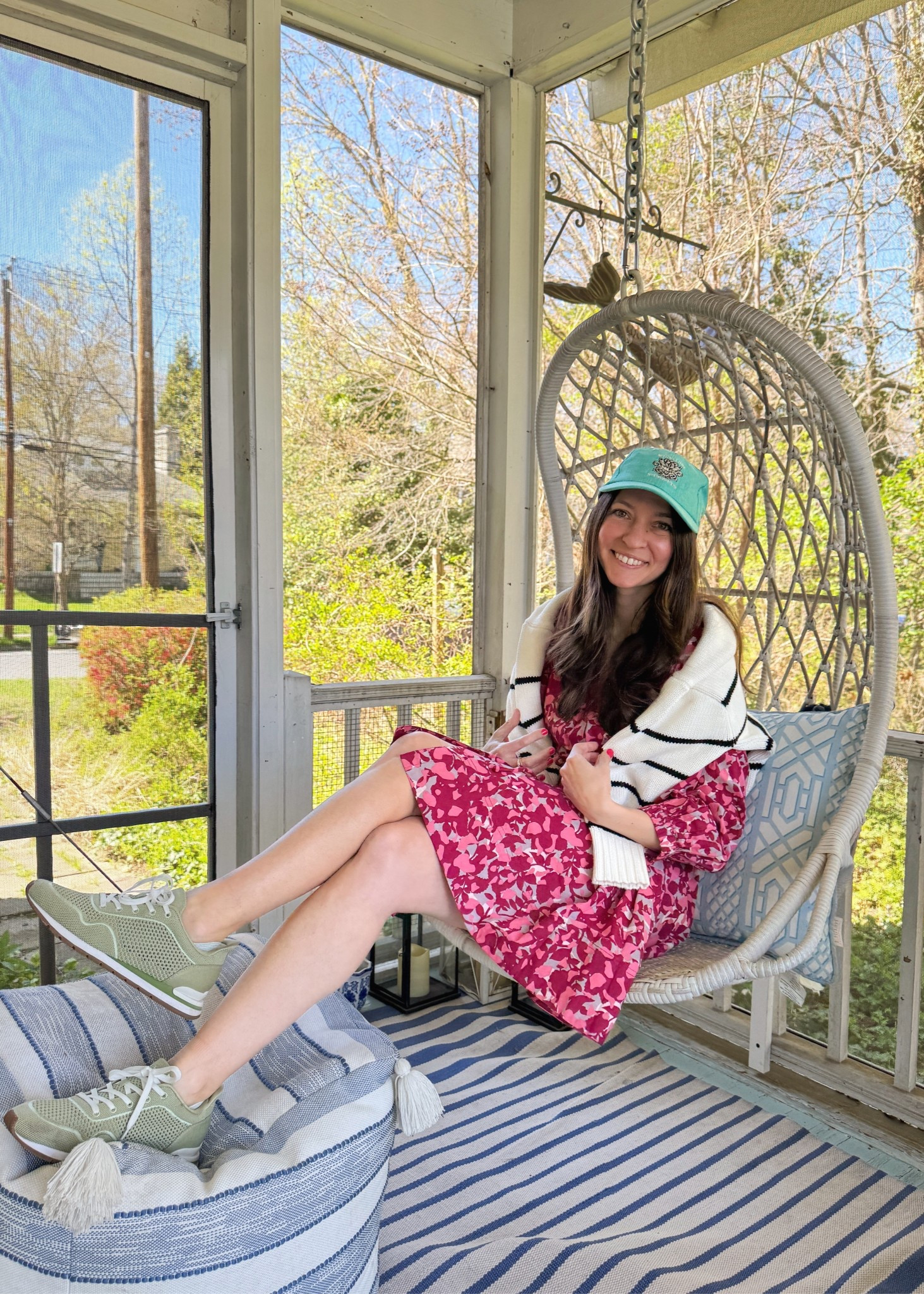 Talking about getting dressed for spring when it’s still kind of cold outside on Brittanyamonroe.com 🩷 I layered one of my favorite striped cotton sweaters (& it’s under &50!!) over this pretty pink printed cotton dress, & added these green sneakers for comfort & a pop of color! Love cotton pieces for these in between seasons  

#LTKSeasonal #LTKootd #LTKgrwm