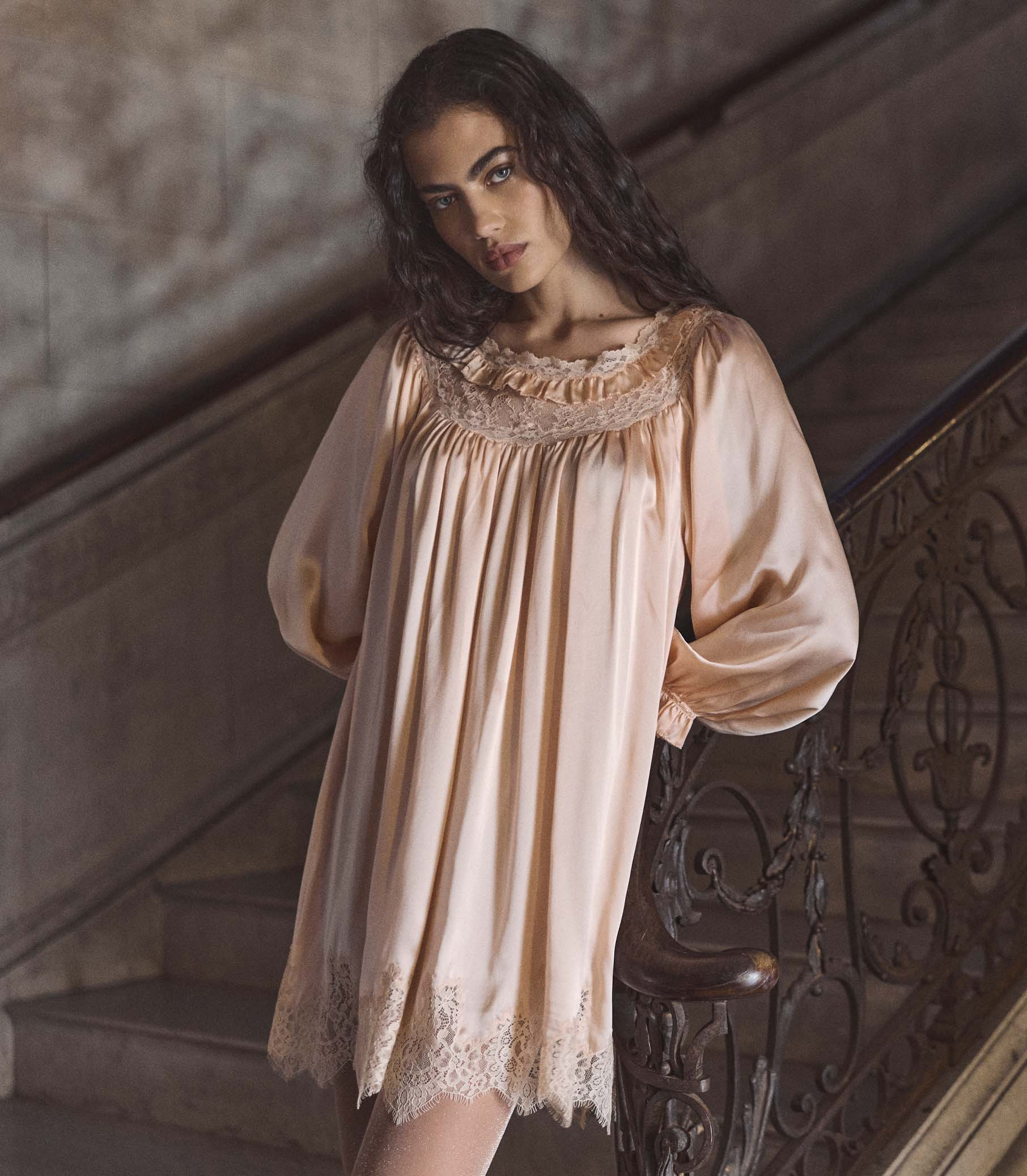 Cicely Dress - Peach Sorbet | DÔEN | DOEN