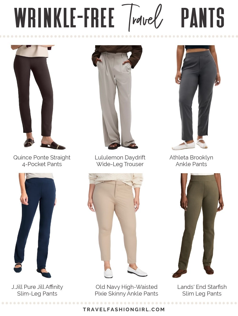 Wrinkle resistant women’s pants are the answer to comfortable, polished and stress-free travel! 👖 Equipped with other travel-friendly features, such as UPF protection or odor resistance, here are the best pants for travel that are just perfect for a hardworking travel wardrobe! 👩‍💻✈️🌎

Travel Capsule Wardrobe | Travel Pants | Wrinkle-Resistant Pants | Chic Travel Outfits | Business Travel Outfit | Smart Travel Style | Fall Outfits Women

#LTKtravel #LTKstyletip #LTKworkwear