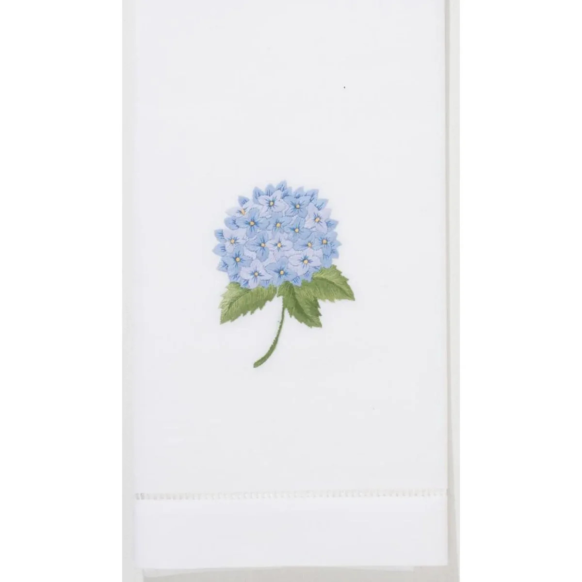 Set of 2 Hydrangea Blue Embroidered Hand Towels | The Well Appointed House, LLC
