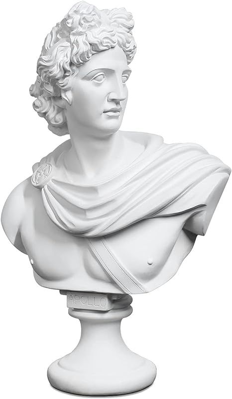 Beonueni 14 Inch Pythian Apollo Bust Statue Gypsum Statue Replica Sculpture Figurine Home Decor R... | Amazon (US)