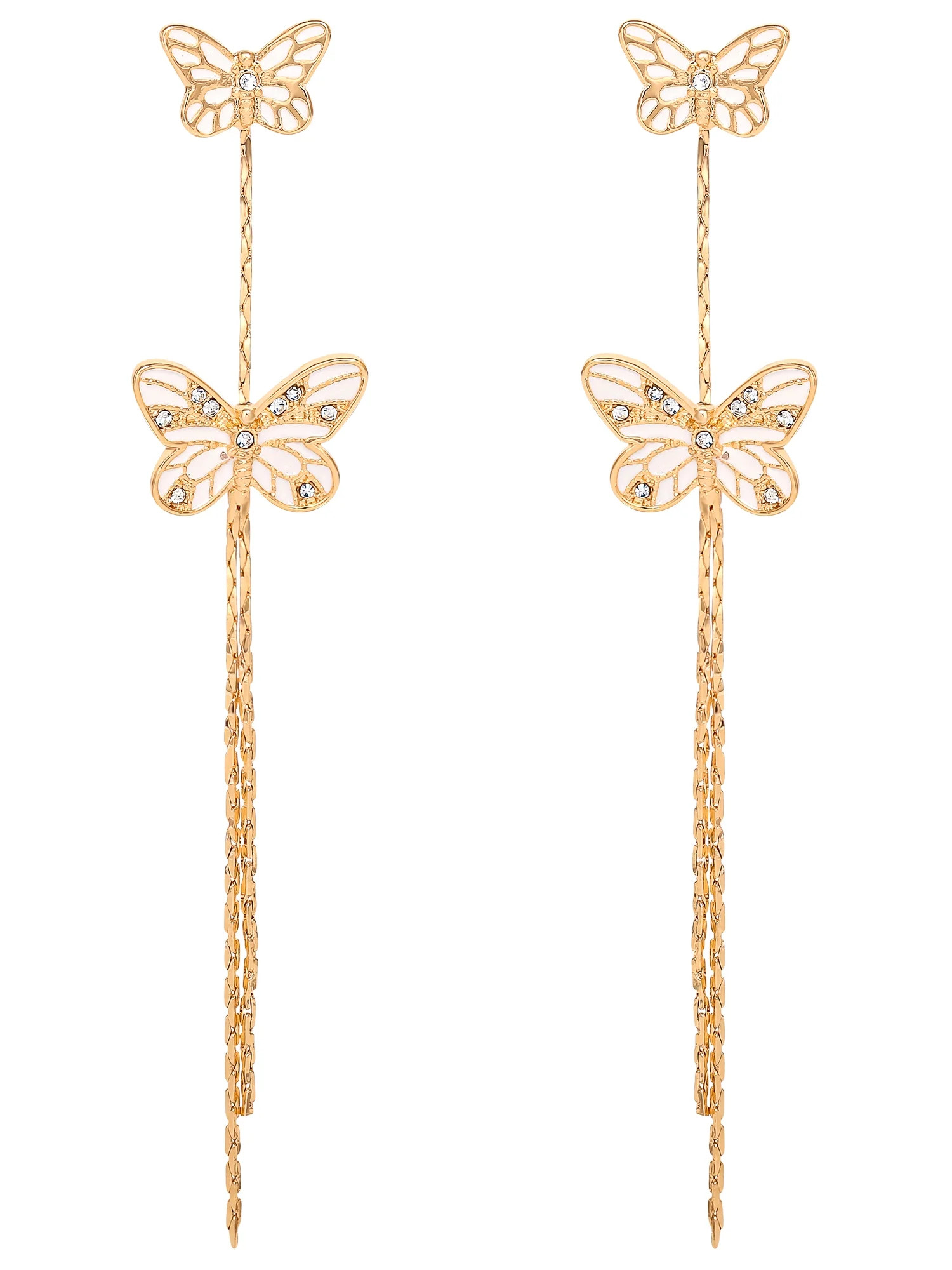 Jessica Simpson Women's Fashion Butterfly Gold Tone Metal Drop Earring | Walmart (US)