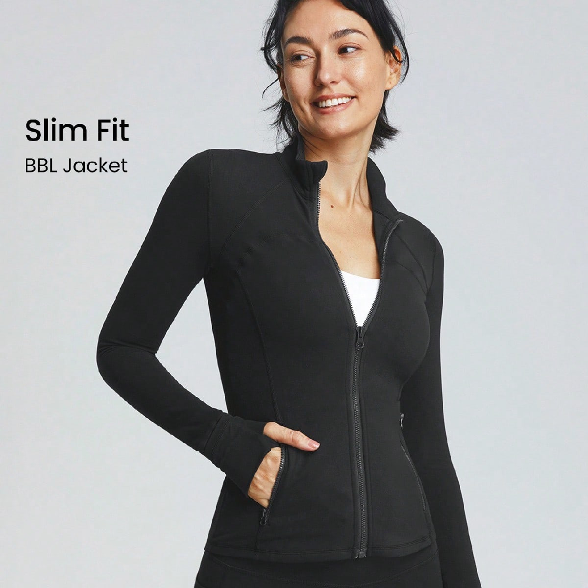 GLOWMODE FeatherFit™ Slim-It Streamline Performance Secure Pockets Zip Up Long Sleeve Jacket Low Impact Yoga Daily  Spring Summer | SHEIN