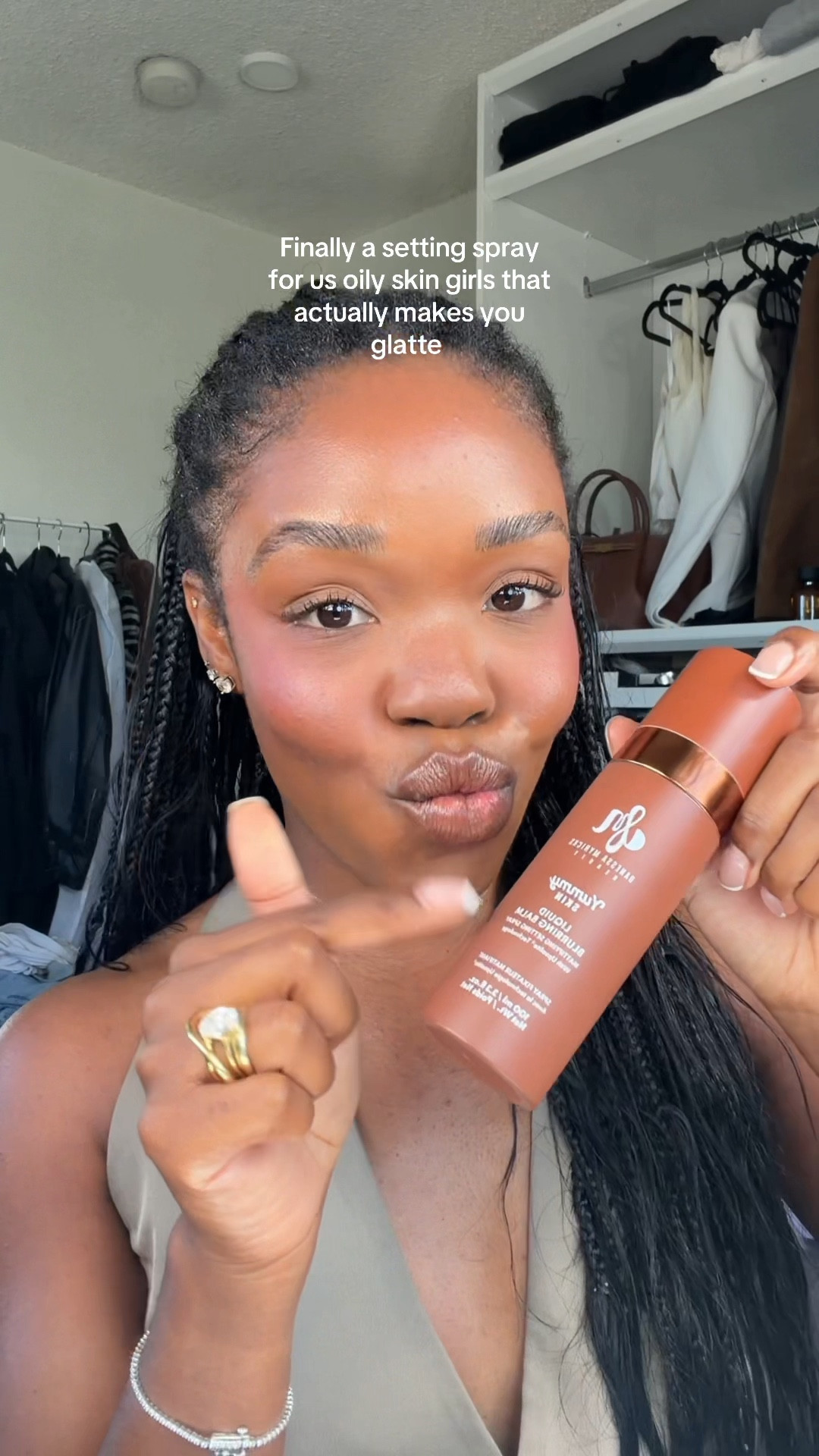 Glatte = glowy + matte 🤌🏾✨the best combo @DanessaMyricksBeauty #makeup #makeuproutine #newmakeup #longlastingmakeup #oilyskinmakeup #settingspray 

#LTKBeauty
