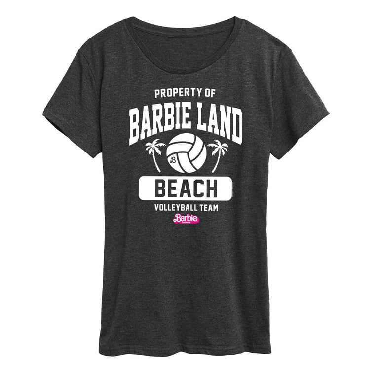 Barbie the Movie - Property of Barbie Land Beach Volleyball - Women's Short Sleeve Graphic T-Shir... | Walmart (US)