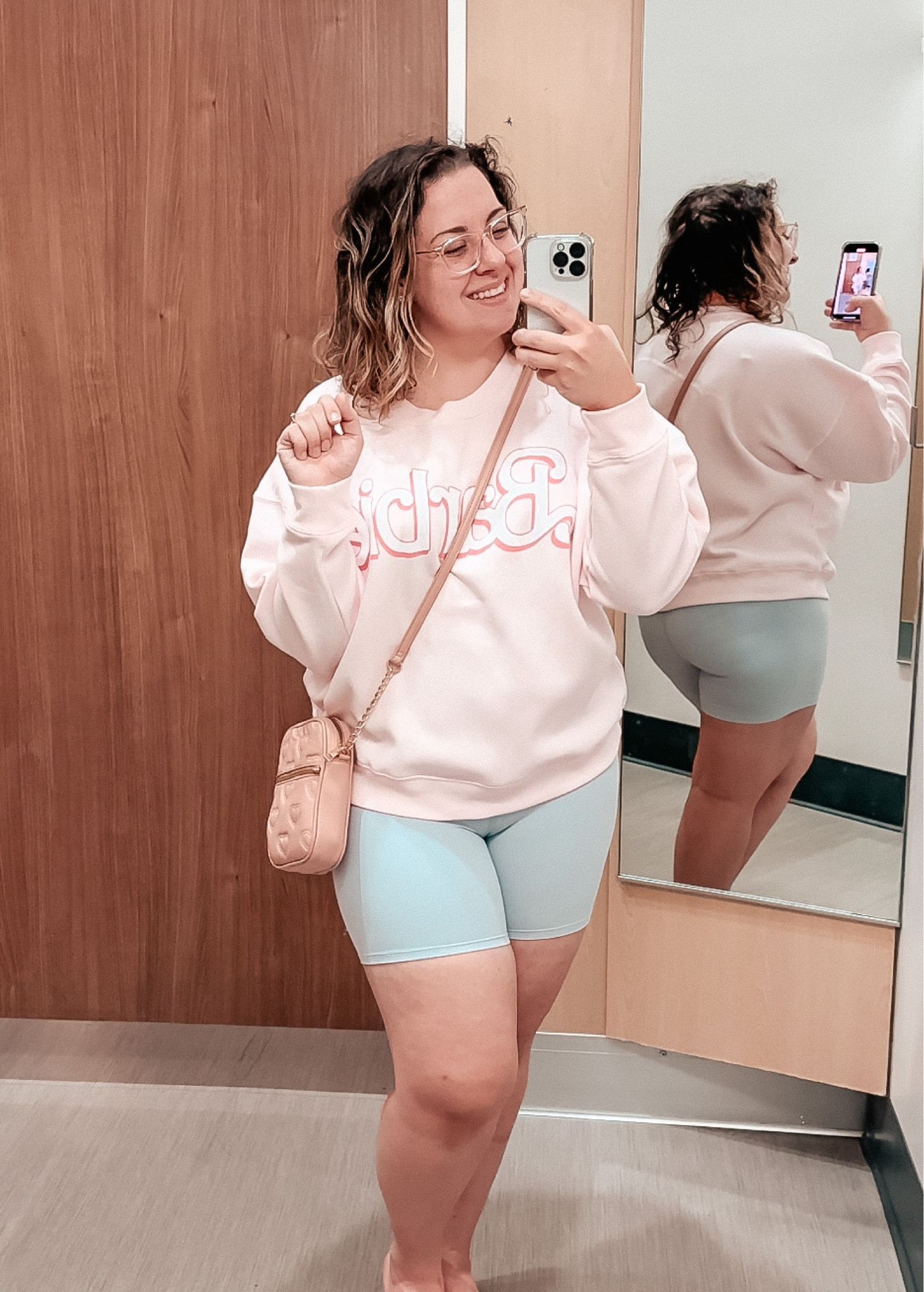 Cozy Barbie crewneck and biker shorts outfit

#LTKmidsize #LTKGiftGuide #LTKstyletip